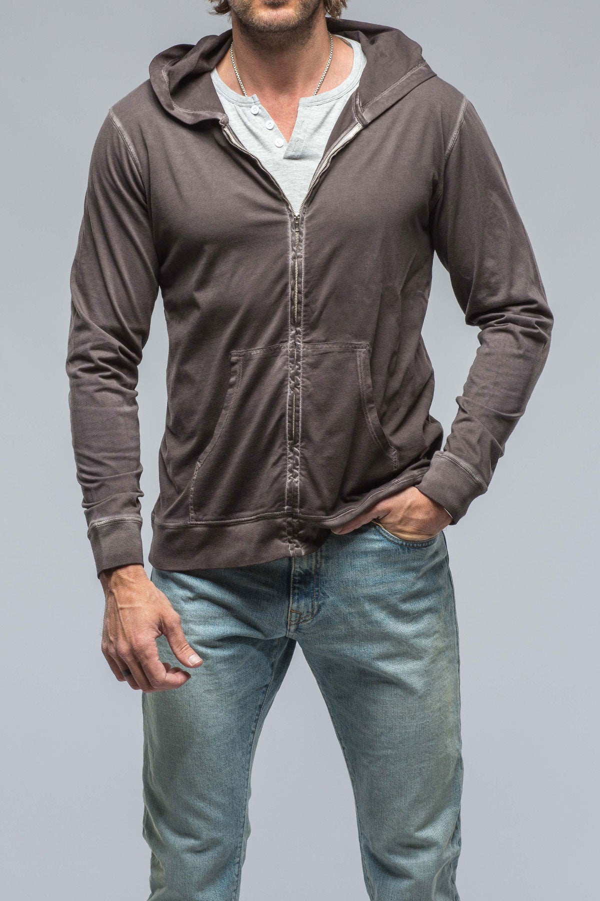 Pipeline Pima Cotton Hoodie in Basalt