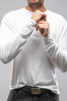 Charleston Stretch Crew Neck In White | Mens - Sweaters | Dune