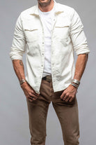 Brooks Corduroy Snap Shirt In Natural | Mens - Shirts | Axels Premium Denim