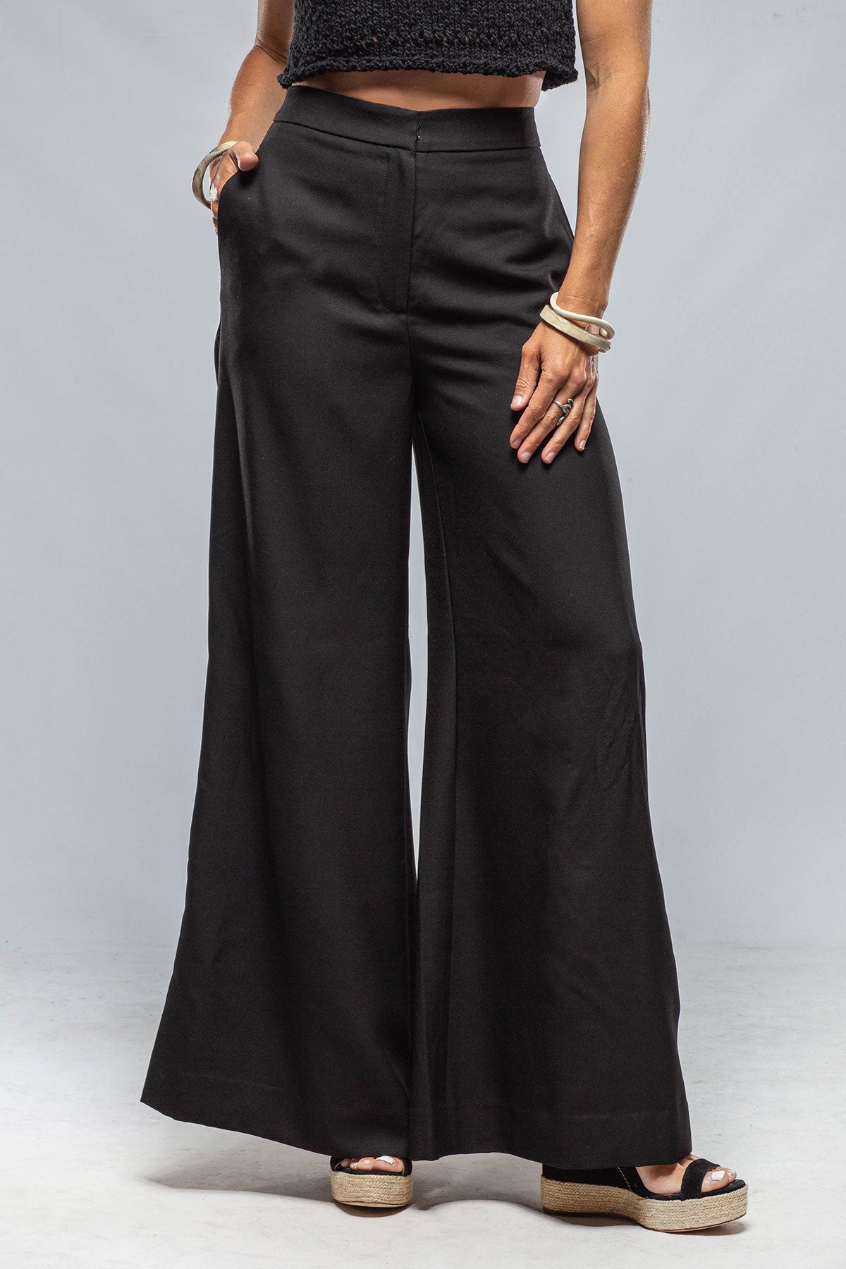 Santiago Trouser In Black | Ladies - Pants - Slacks | VOZ