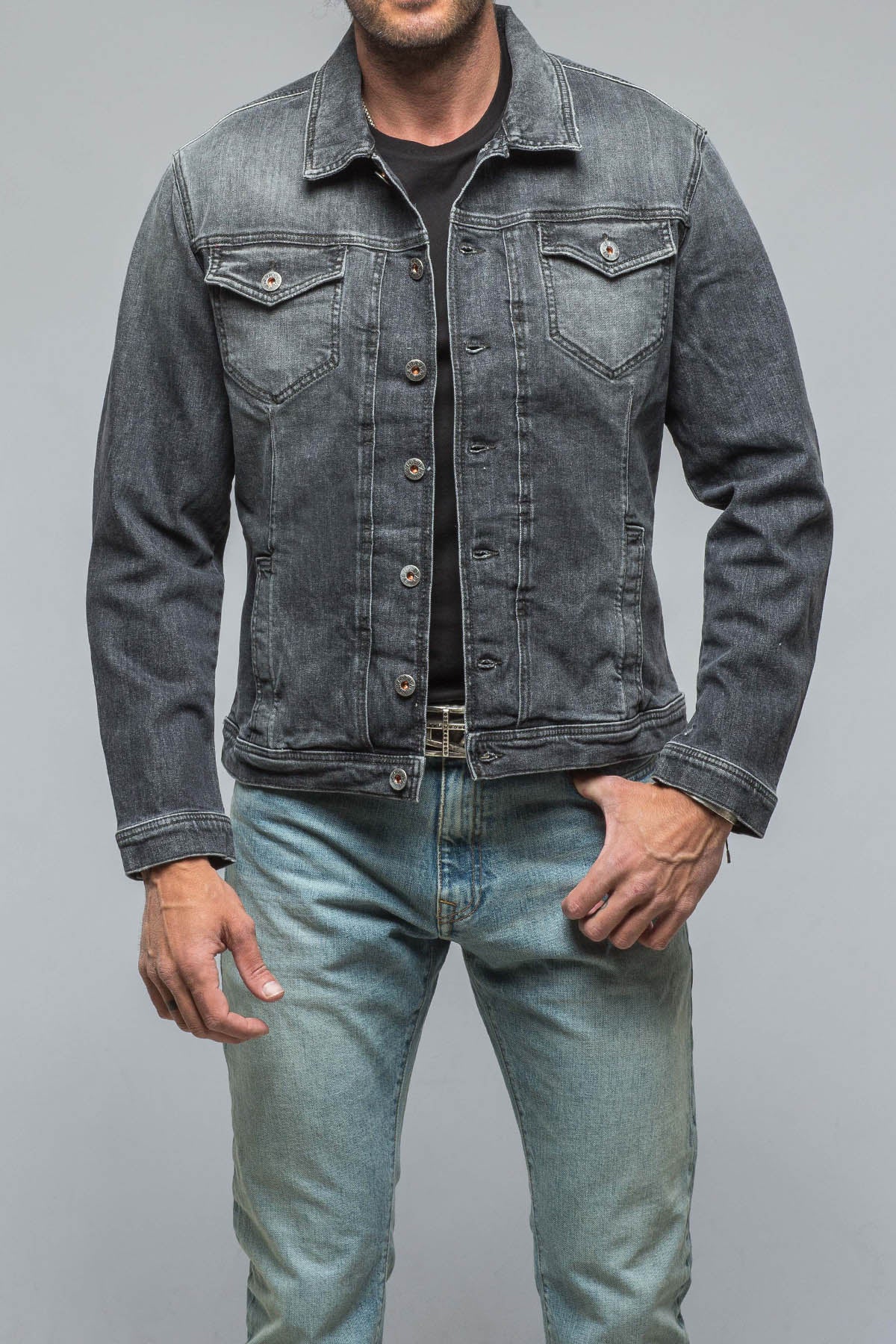 Mens stretch 2025 jean jacket