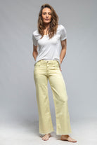 Elisa Open Hem Jean in Pale Yellow | Ladies - Pants - Jeans | European Culture