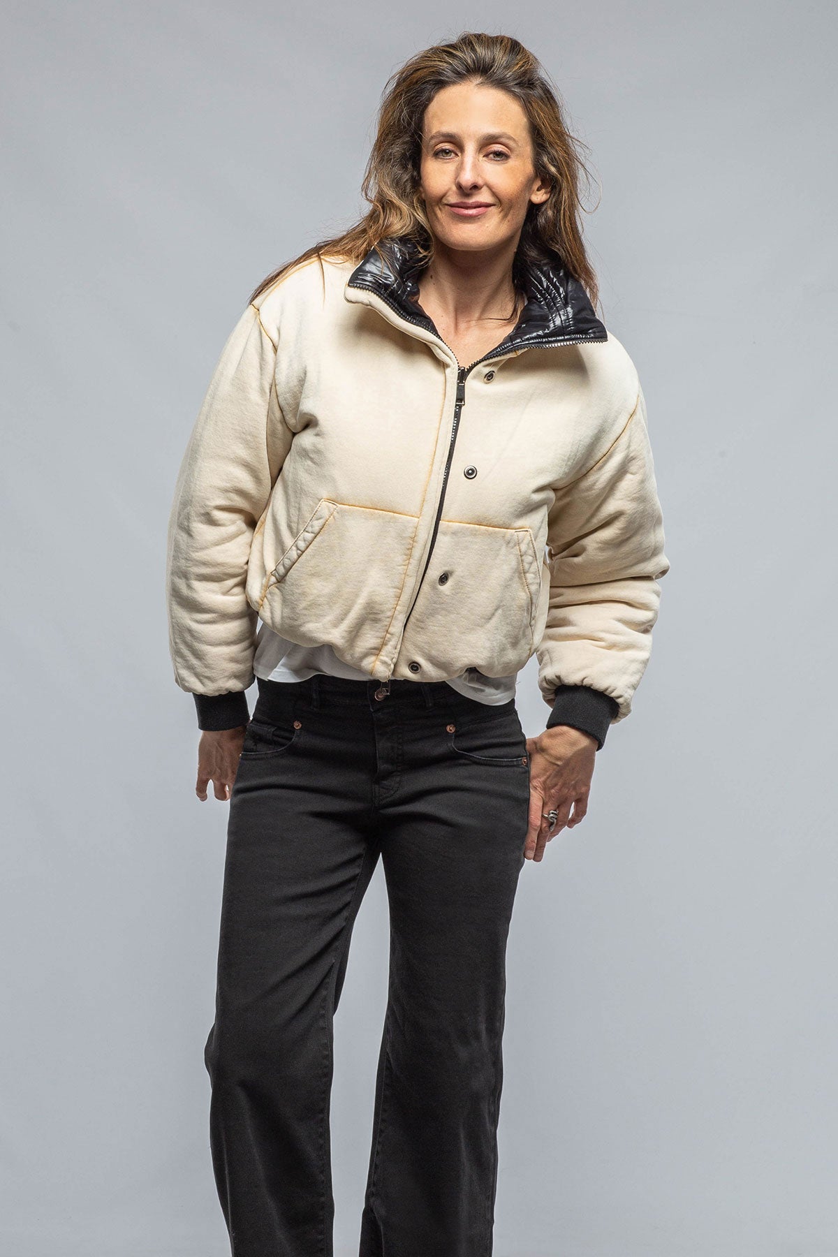 Tempo Knit Reversible Jacket | Ladies - Outerwear - Leather | Roncarati