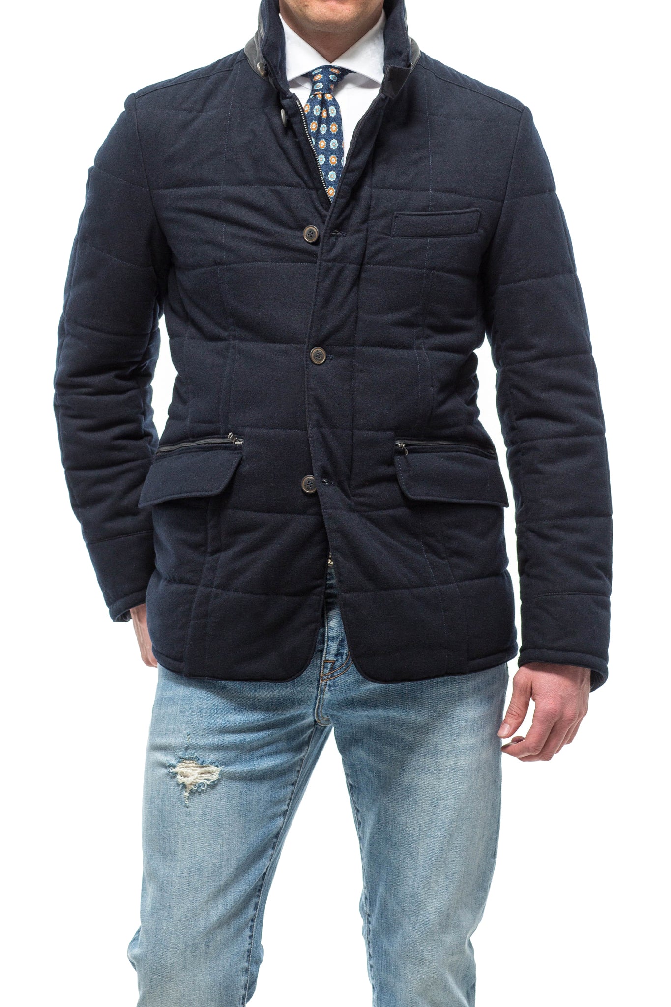 Dawson Quilted Campus Jacket | Warehouse - Mens - Outerwear - Cloth | Gimo's