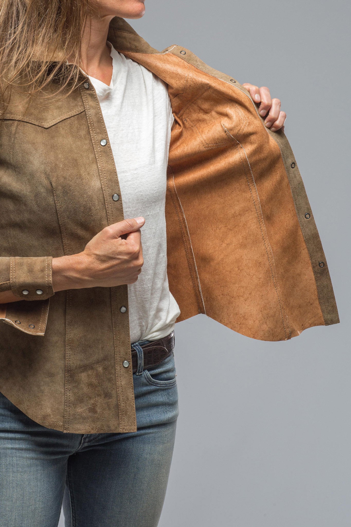 Pipa Leather Western Snap Shirt | Ladies - Outerwear - Leather | Roncarati