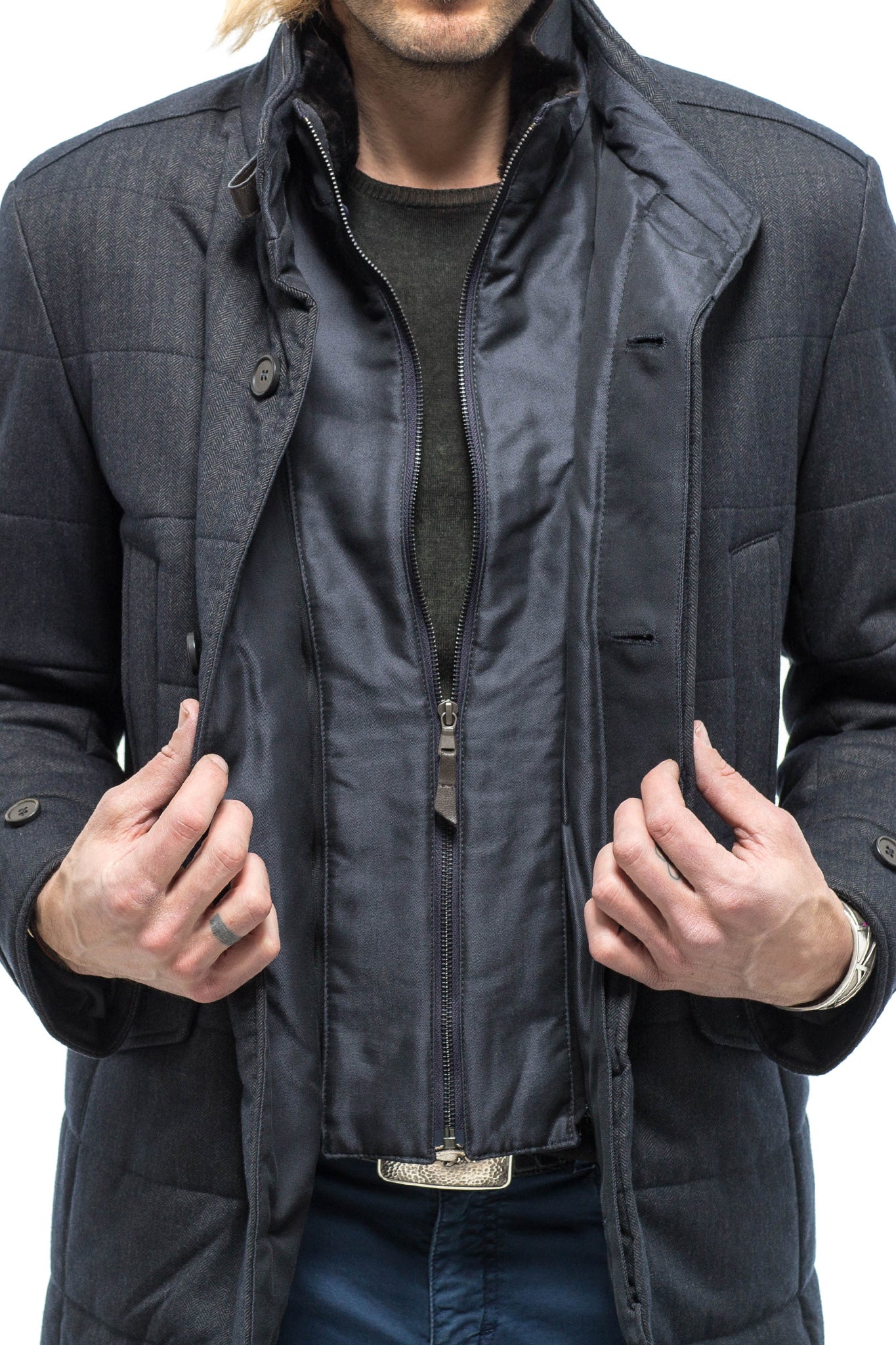 Gaius Herringbone Jacket | Warehouse - Mens - Outerwear - Cloth | Gimo's
