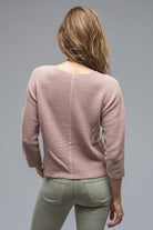 Evelyn Round Neck Cotton Top In Rosewood | Ladies - Sweaters | Henry Christ