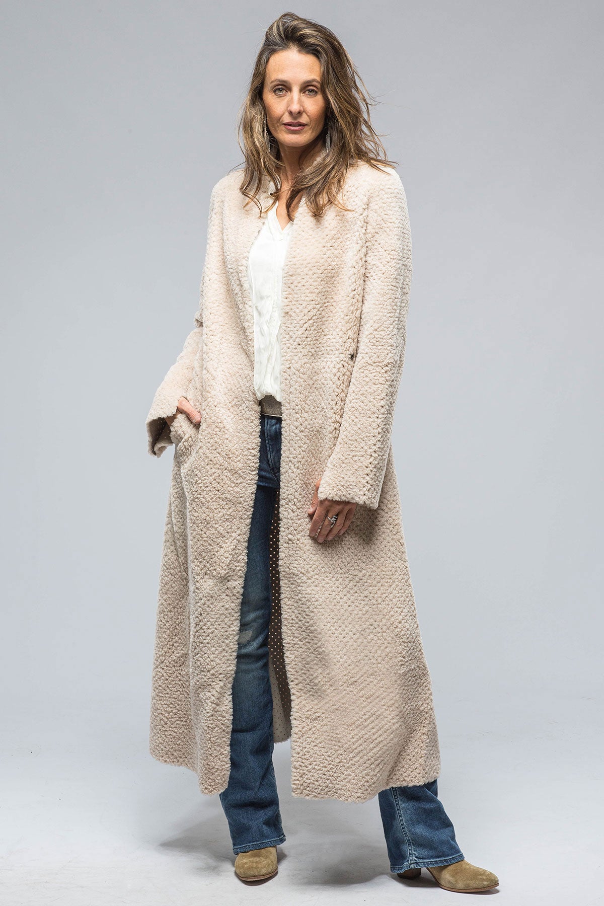 Shasta Reversible Long Perforated Shearling | Ladies - Outerwear - Shearling | Artico