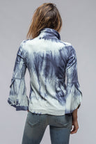 Enchantment Flamenco Sleeve Shirt In Royal Ice | Ladies - Outerwear - Leather | Roncarati