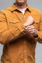 Brooks Corduroy Snap Shirt In Papaya | Mens - Shirts | Axels Premium Denim