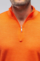 Manzoni Merino Half Zip in Orange | Mens - Sweaters | Dune
