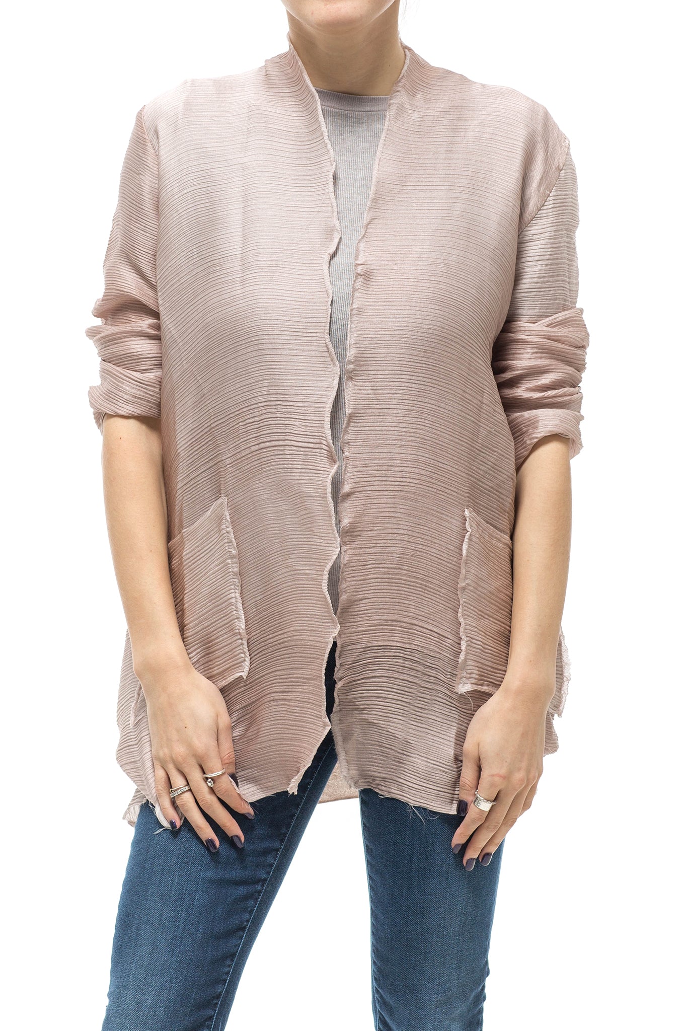 Avant Toi Georgette Open Silk Cardigan Ladies - Sweaters