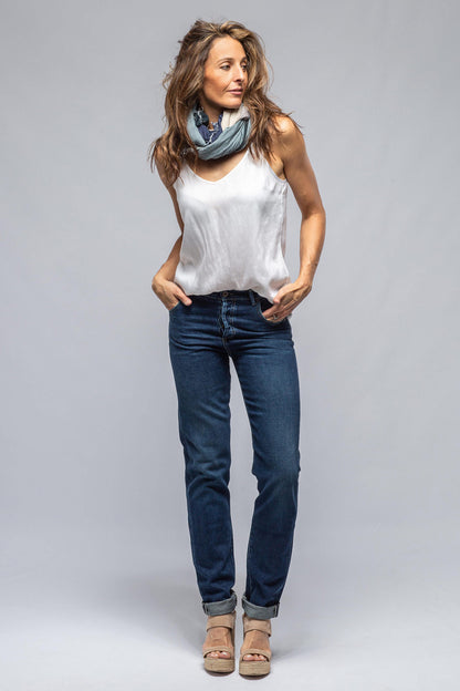 Axel's Premium Denim Amanda High Rise Straight Jean In Dark Blue Ladies - Pants - Jeans