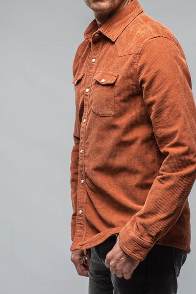 Axel's Premium Denim Brooks Corduroy Snap Shirt In Coccio Mens - Snap Shirts
