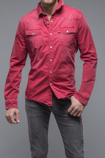 Axel's Premium Denim Cassidy Snap Shirt In Fragola Mens - Snap Shirts