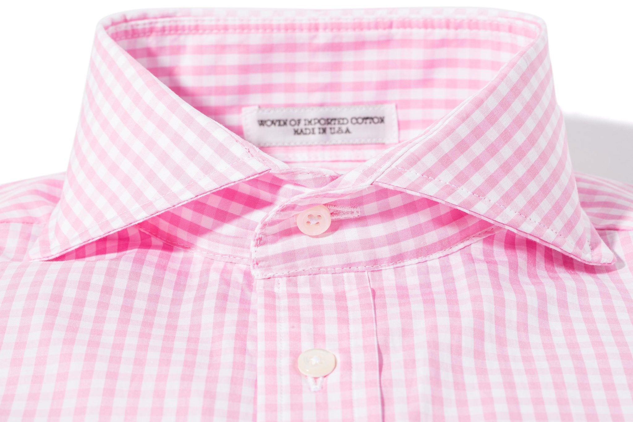 Mens pink sales gingham dress shirt