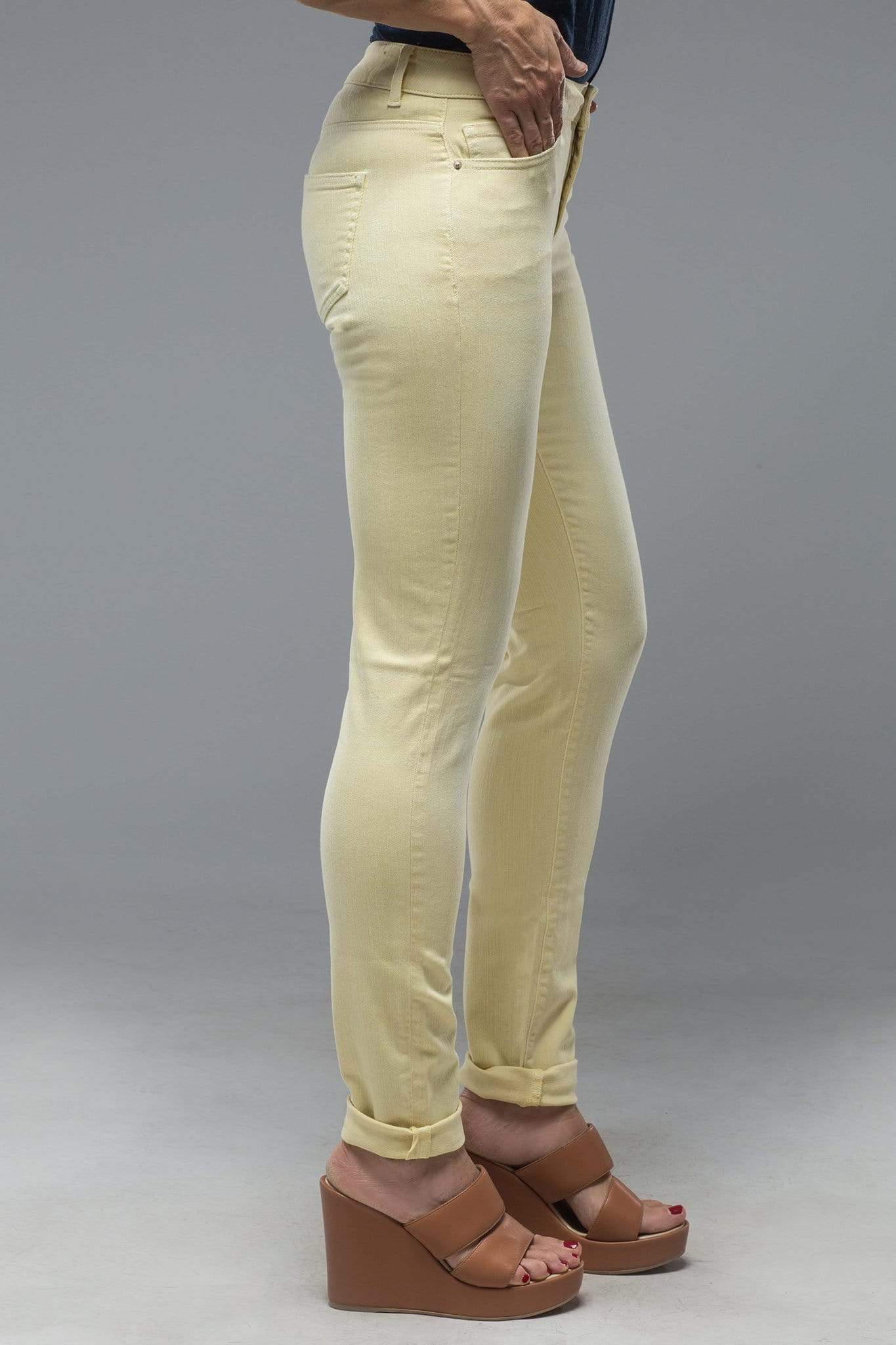 Madison Skinny Jeans In Washed Lemon | Ladies - Pants | Axels Premium Denim