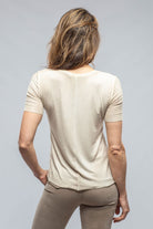 Nina Round Neck Ribbed T-Shirt In Butter | Ladies - Tops | Avant Toi
