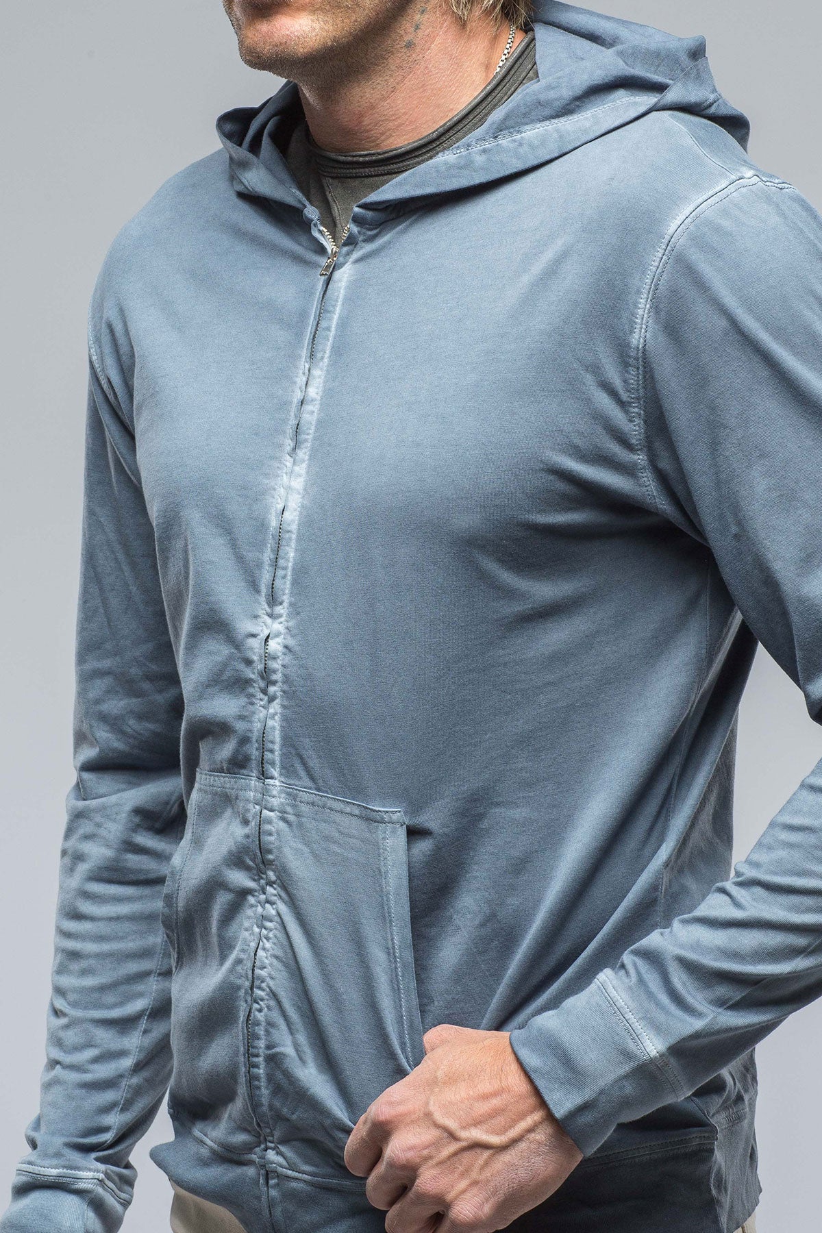 Grey cotton hoodie online mens