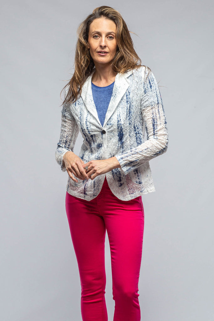 Sangallo Eyelit Blazer in Denim | Ladies - Tailored - Jackets