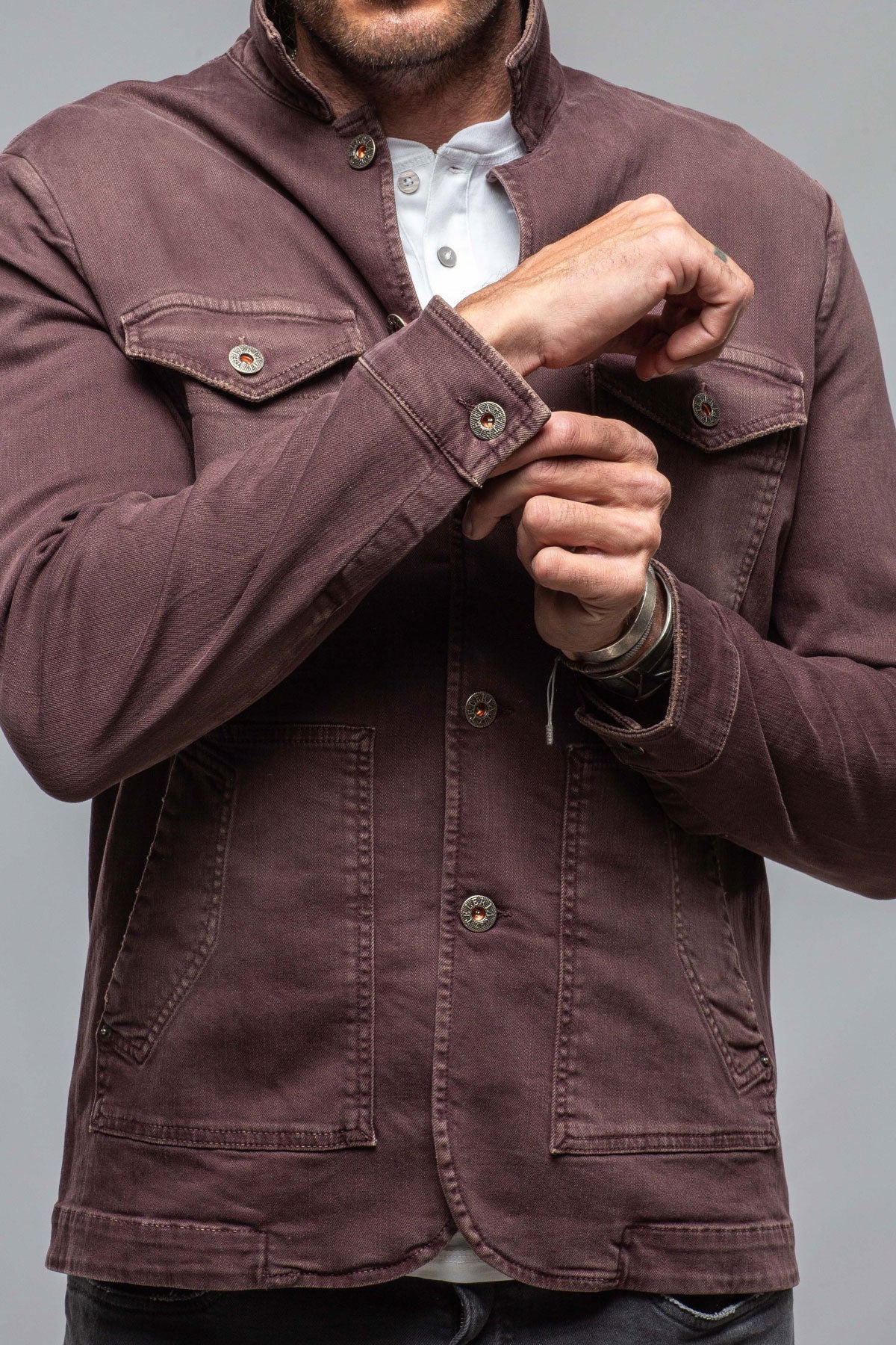 Memphis Denim Jacket in Mosto | Mens - Outerwear - Overshirts | Teleria Zed