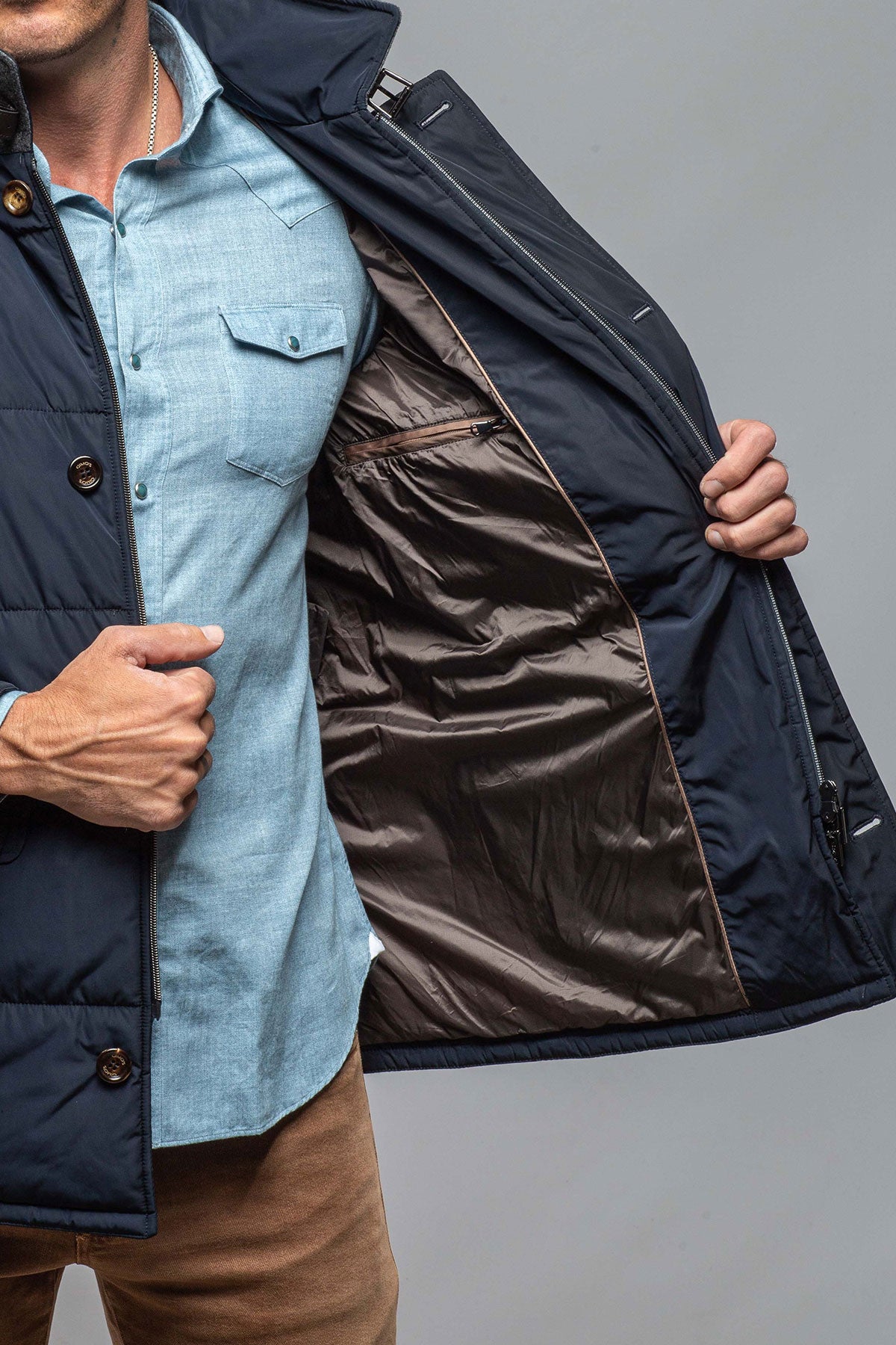 Edison Quilted Jacket Navy | Warehouse - Mens - Outerwear - Cloth | Gimo's