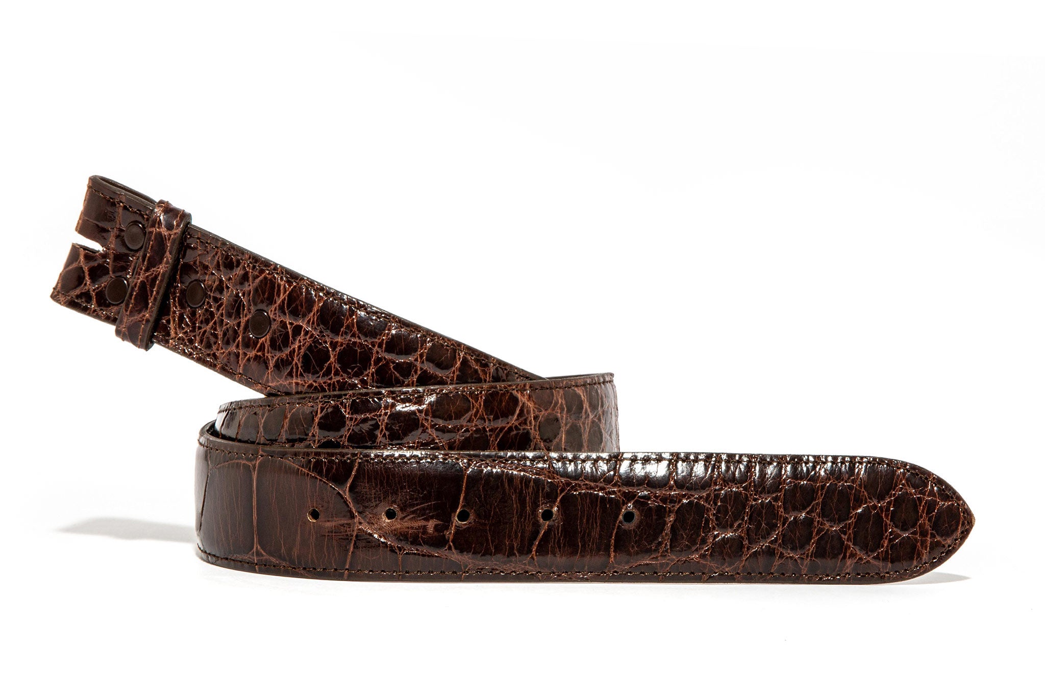 Chocolate Alligator Classic Strap | Belts And Buckles - Belts | Chacon