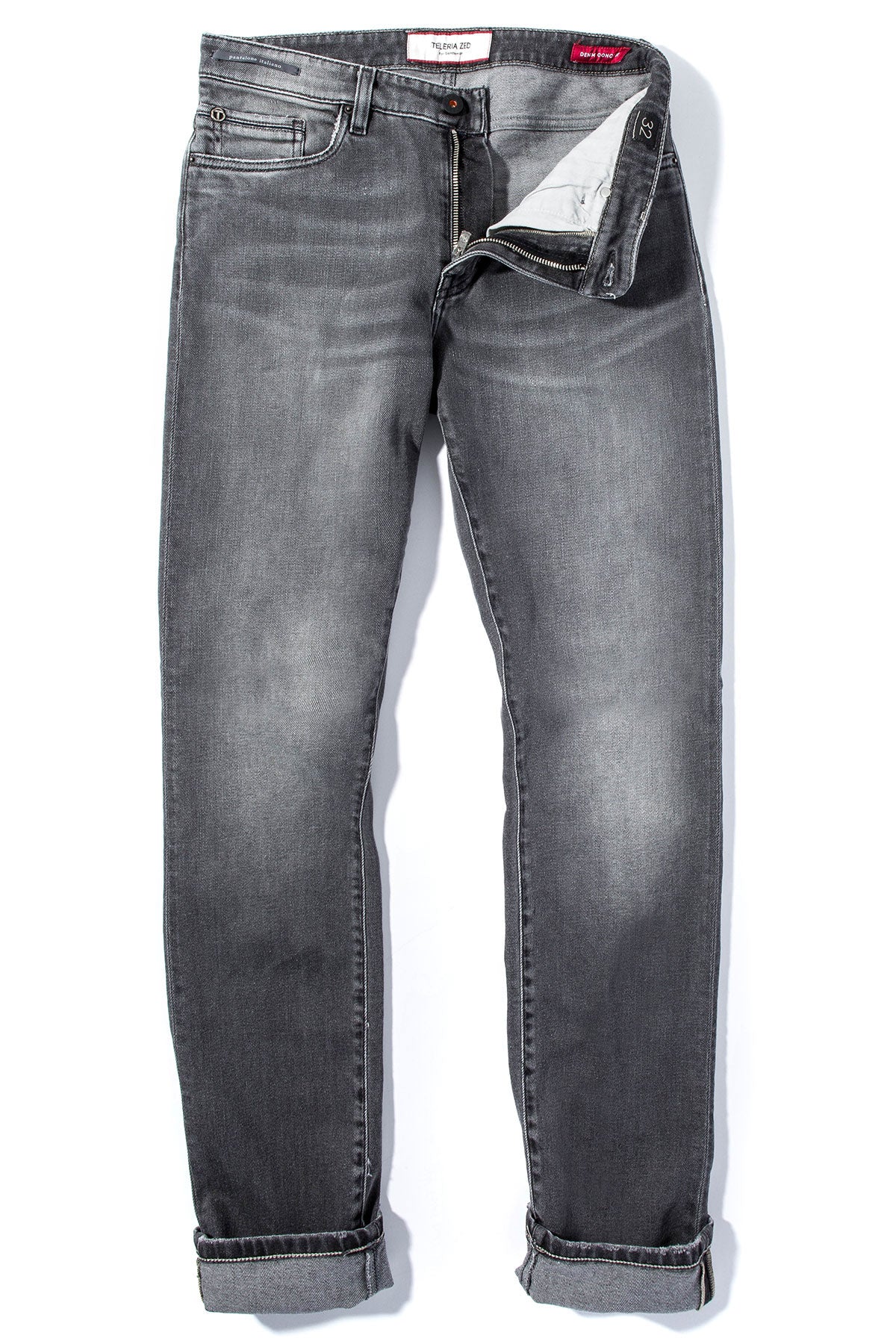 Hayden Stretch Denim In Mid Grey | Mens - Pants - 5 Pocket | Teleria Zed