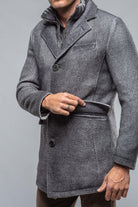 Leon Knitted Jacket In Steel | Mens - Outerwear - Cloth | Gimo's