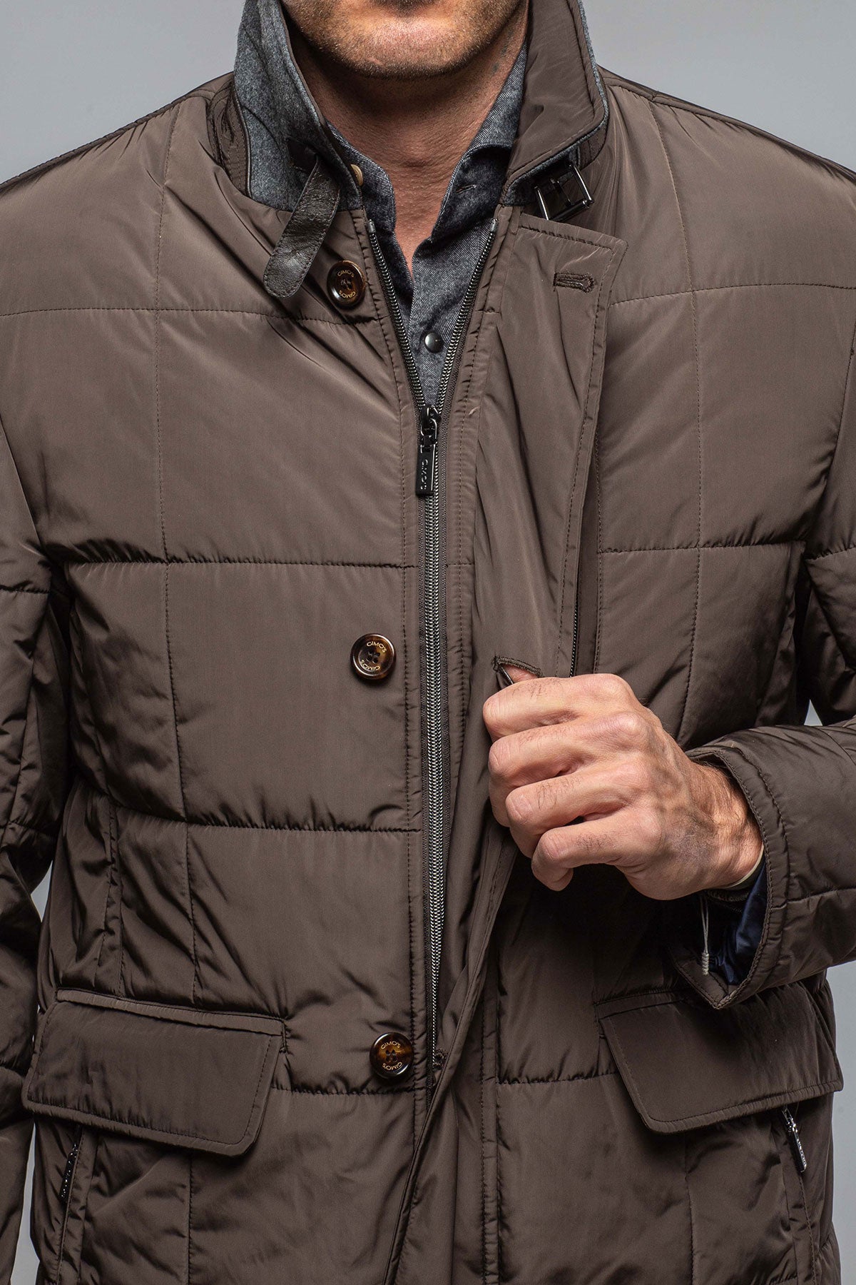 Edison Quilted Jacket In Military