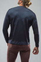 Crosby Merino Sweater In Navy Blue | Mens - Sweaters | Dune