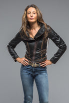 Charlie Side-Zip Moto Jacket in Teak | Ladies - Outerwear - Leather | Roncarati