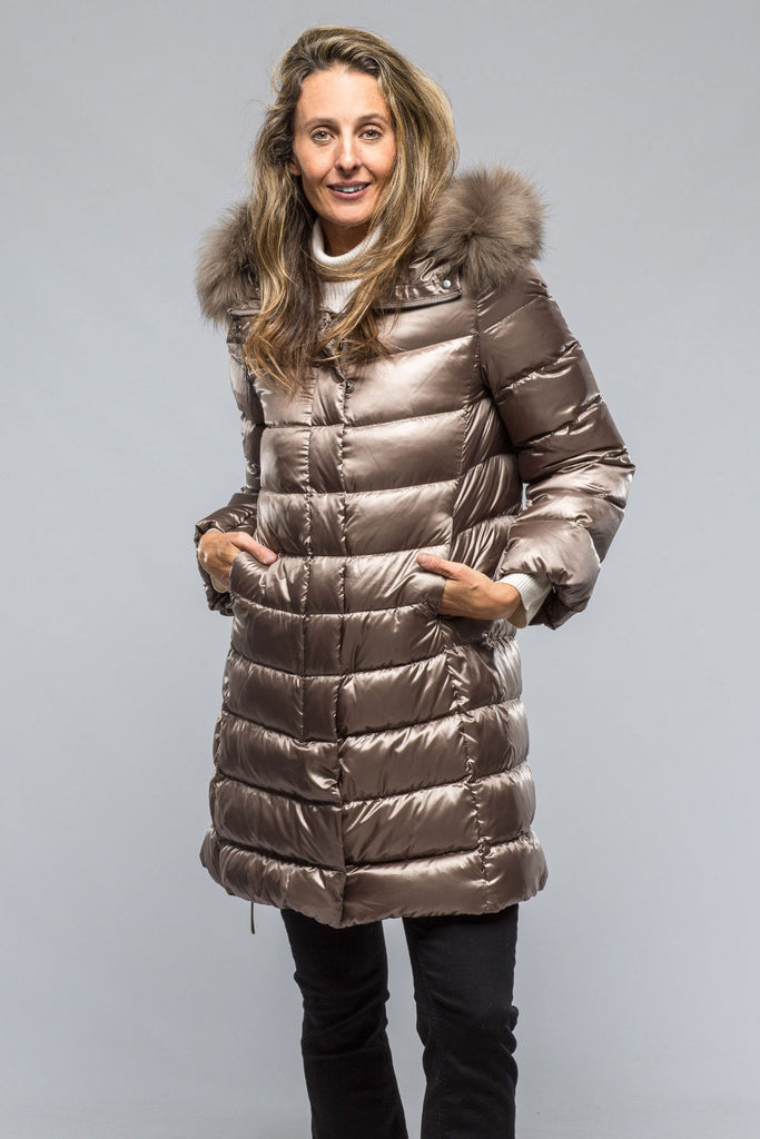 Claire Metallic Long Puffer | Samples - Ladies - Outerwear - Cloth