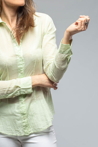 European Culture Dessina Darted Shirt In Lime Ladies - Blouses