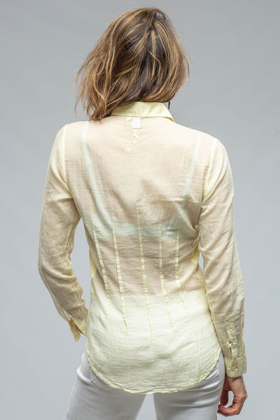 European Culture Dessina Darted Shirt In Pale Yellow Ladies - Blouses