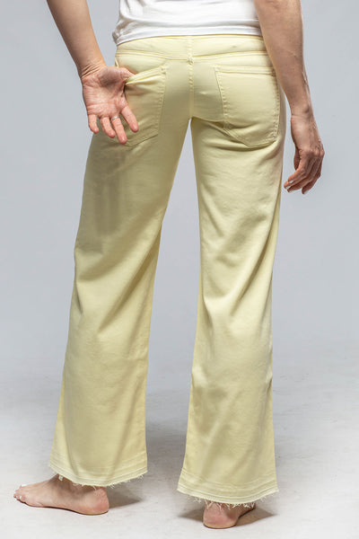 European Culture Elisa Open Hem Jean in Pale Yellow Ladies - Pants - Jeans