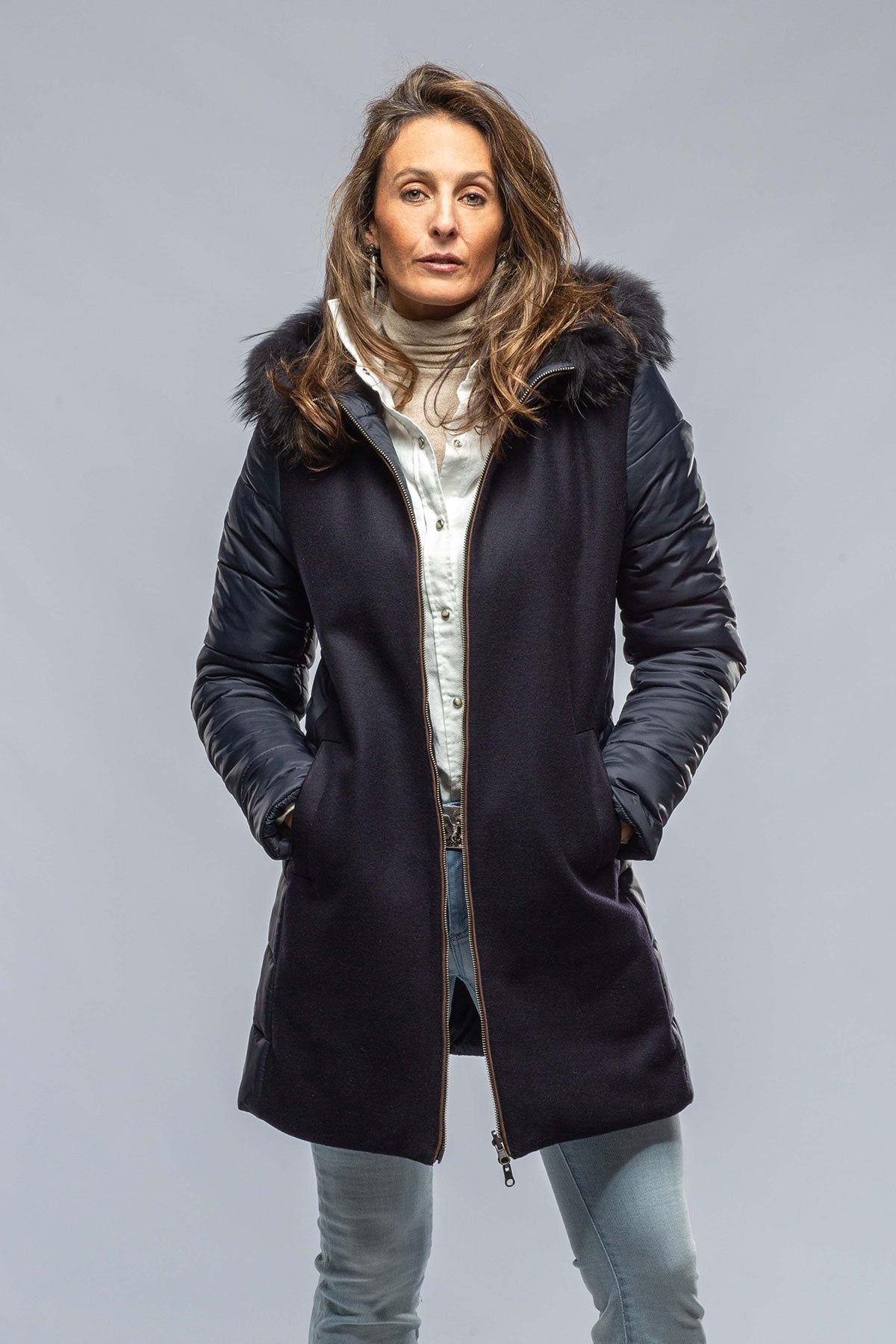 Candice Wool/Cashmere Reversible Coat