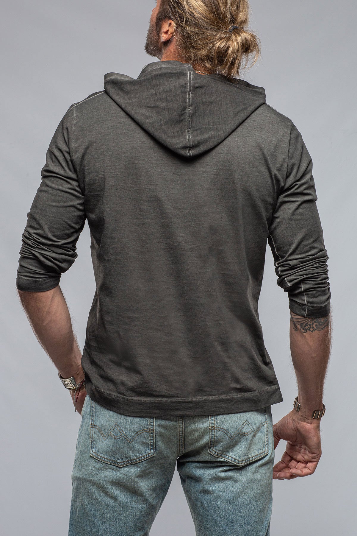 Gimo's Cotton Ventura Hooded Tee in Charcoal Mens - Shirts - T-Shirts