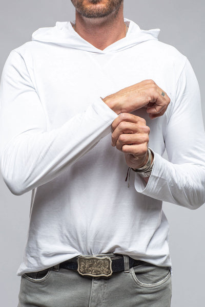 Gimo's Cotton Ventura Hooded Tee in White Mens - Shirts - T-Shirts