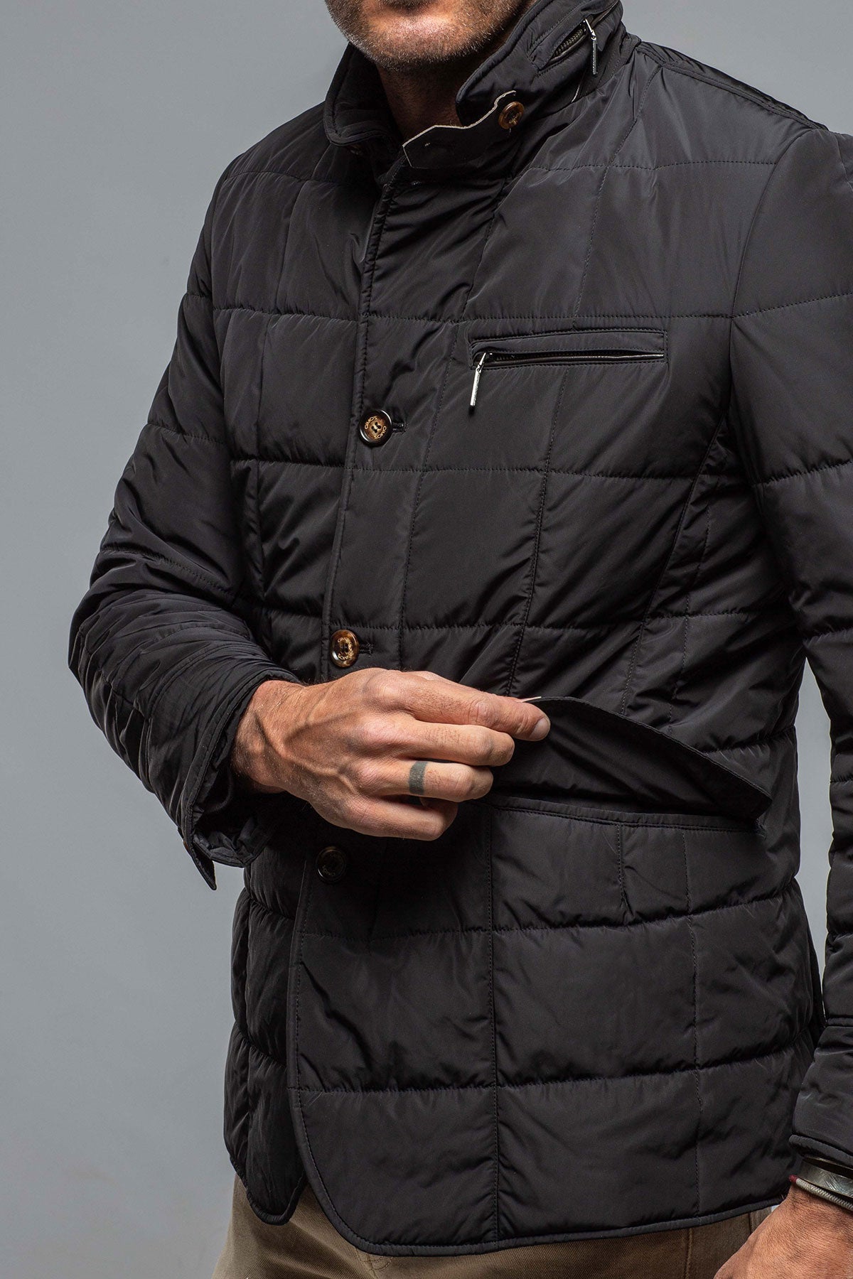 Gimo's Easton Quilted Jacket In Black Warehouse - Mens - Outerwear - Cloth