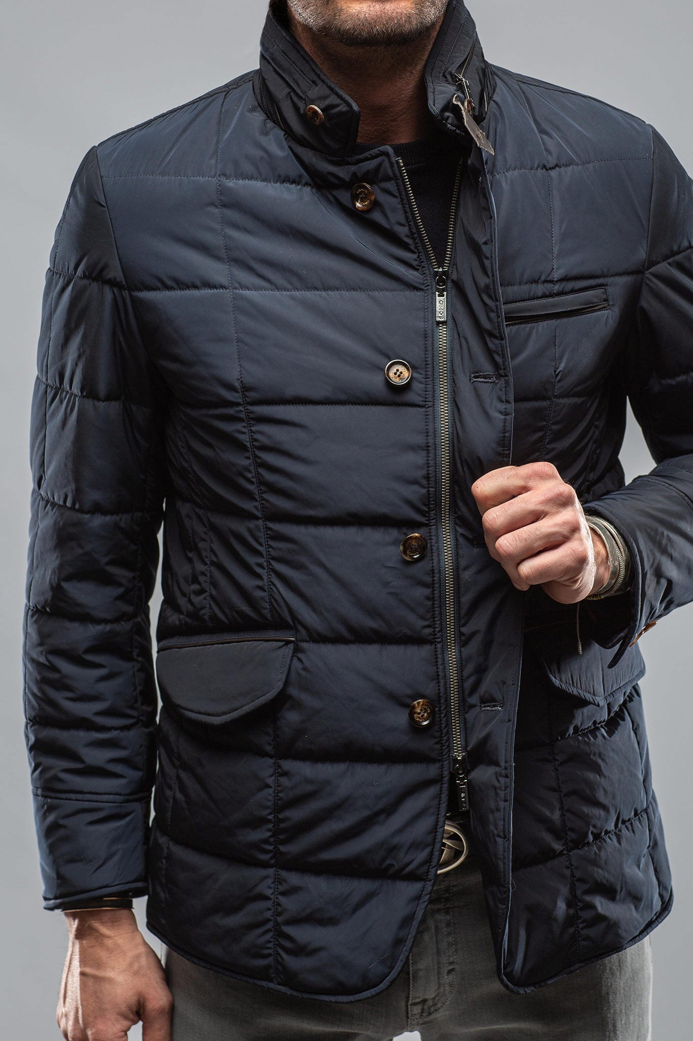 CTHY AEROGEL×LIMONTA MONSTER BLOUSON Gimo's Easton Quilted Jacket In Navy