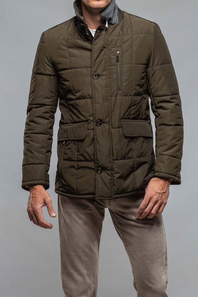 Gimo's Edison Quilted Jacket In Olive Warehouse - Mens - Outerwear - Cloth
