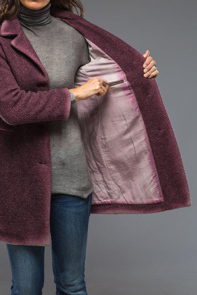 Gimo's Poppy Long Garment Dyed Coat In Berry Warehouse - Ladies - Outerwear - Cloth