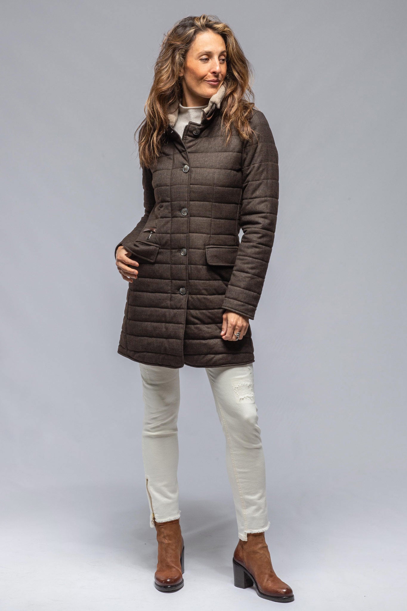 Gimo's Tailored Après Jacket In Brown Warehouse - Ladies - Outerwear - Cloth