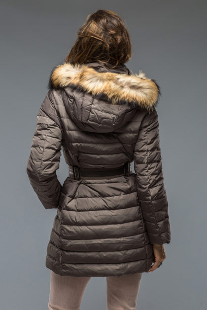 Gimo's Thalia Long Down Coat In Metalic Warehouse - Ladies - Outerwear - Cloth