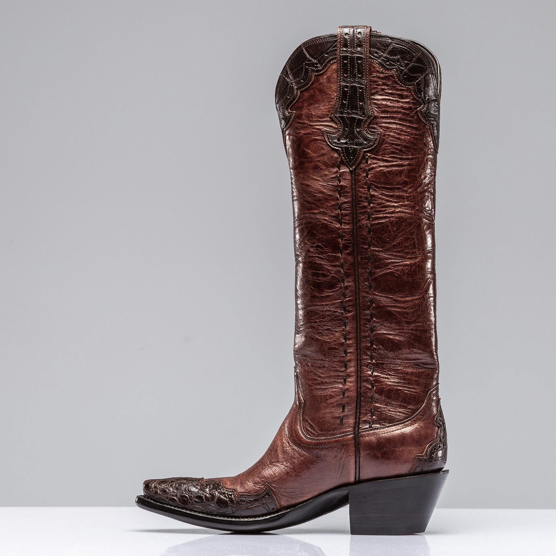 Rust Crocodile Majestic | Ladies - Cowboy Boots | Stallion Boots