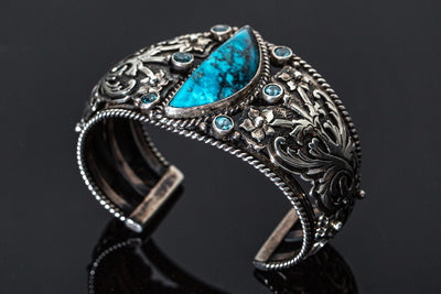 Mona Van Ripa Sterling Bracelete w/blue Zirocons Jewelry - Bracelets and Bangles