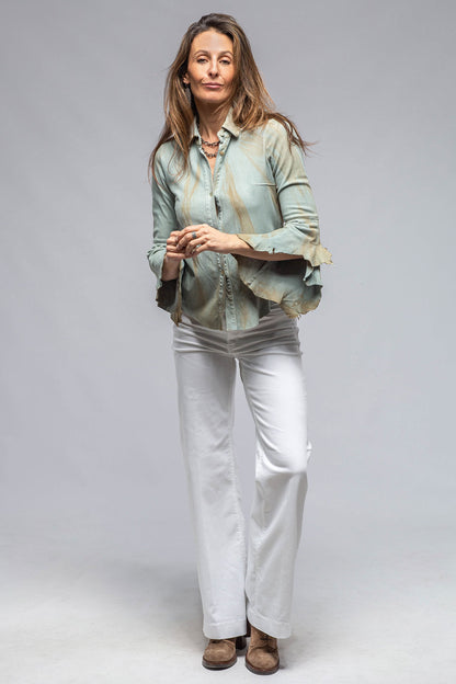 Roncarati Enchantment Flamenco Sleeve Leather Shirt Ladies - Outerwear - Leather