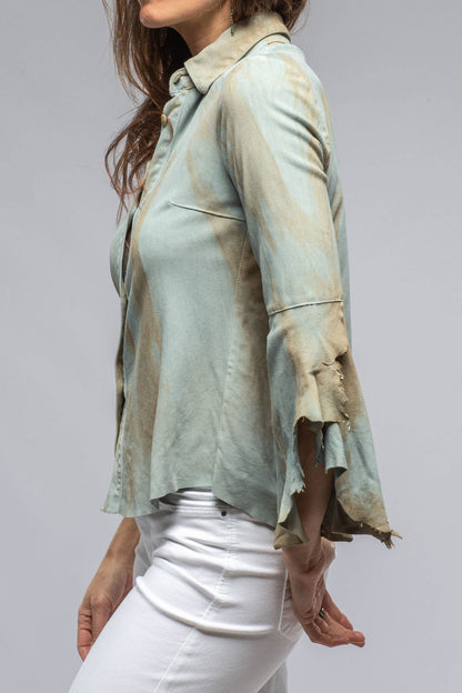 Roncarati Enchantment Flamenco Sleeve Leather Shirt Ladies - Outerwear - Leather