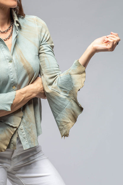 Roncarati Enchantment Flamenco Sleeve Leather Shirt Ladies - Outerwear - Leather